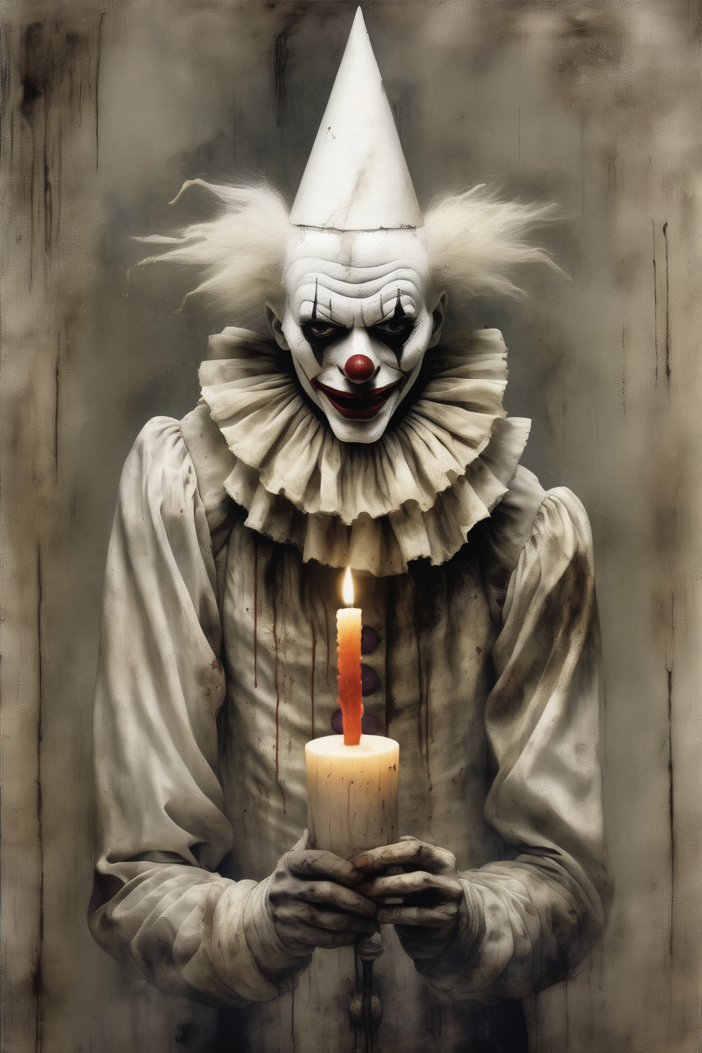 00259-2823208568-_lora_Santiago Caruso Style_1_Santiago Caruso Style - Tectonic evil clown with a white painted face holding a candle.png